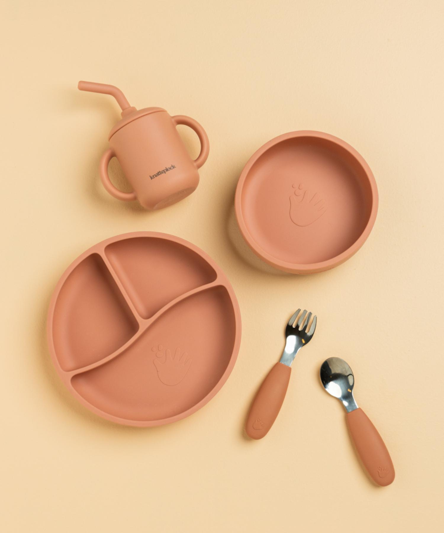 komplett barnservis soft terracotta