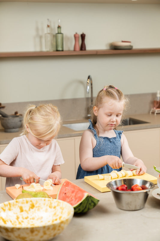 Cooking knife for children 2-pack - Soft terracotta/light sand