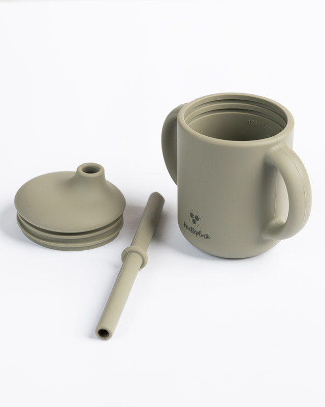 mugg med sugrör silikon barn
