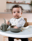 mugg med sugror dusty green servis 