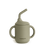 mugg med sugror silikon knatteplock dusty green 