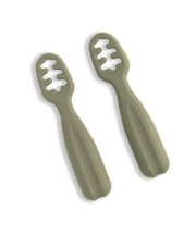 Pre-Spoon/nybörjarsked - Dusty green (2-pack)