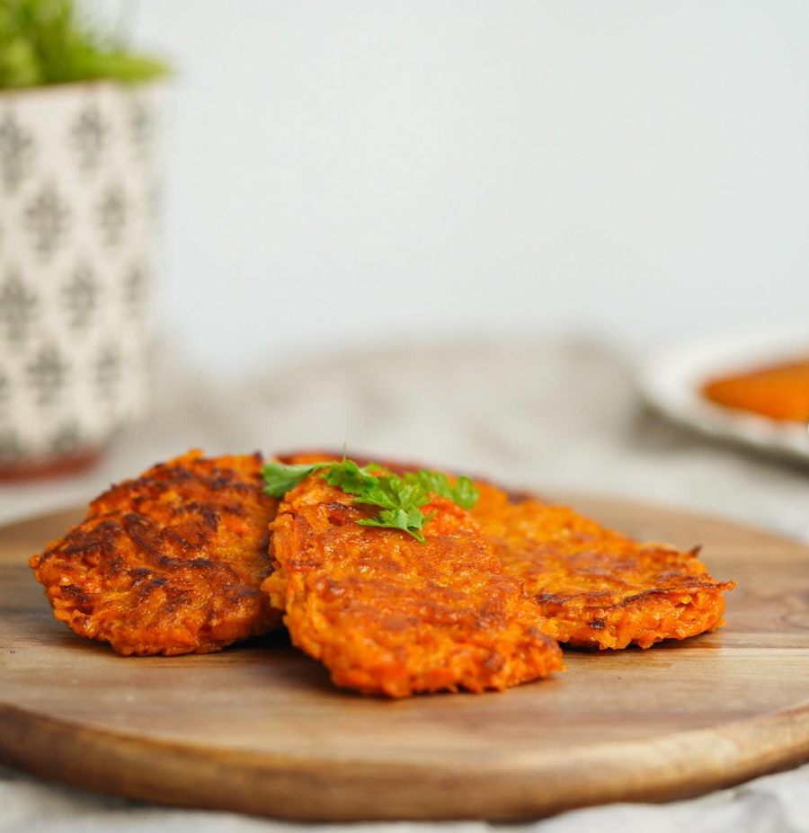 Sötpotatis- och morotsfritters