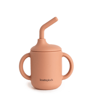 Mug with straw - soft terracotta