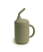 Big mug with straw - Dusty Green