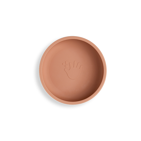 Barnskål i silikon soft terracotta 