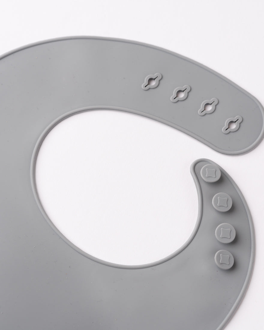 SILICONE BIB - Dusty Grey