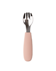 Barngaffel i silikon och stål - Dusty pink